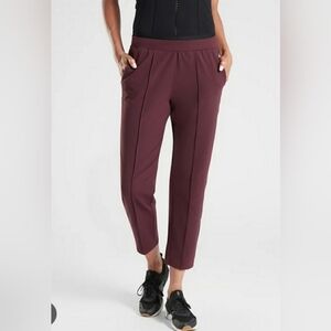 Athleta Venice Maroon Pintuck Pant